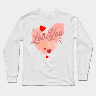 Love you, Happy Valentines Day,14 February , Red Heart Long Sleeve T-Shirt